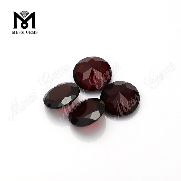Prezzo di pietre preziose di granato rosso naturale cinese a buon mercato da 9 mm