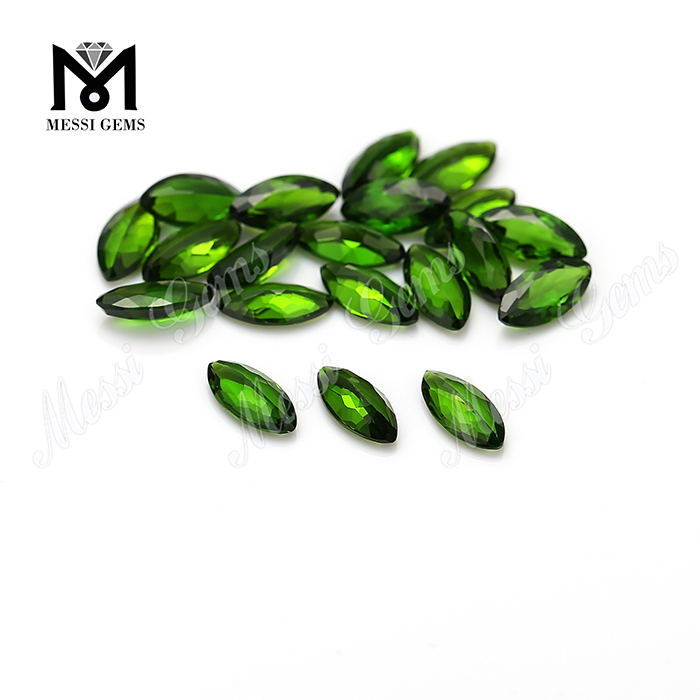 Diopside cromato naturale con pietra preziosa sciolta 3x6mm a forma di marquise di alta qualità