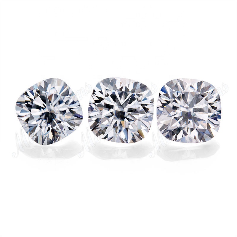 Sintetico diamante gioco di colore o fuoco Moissanite taglio cuscino