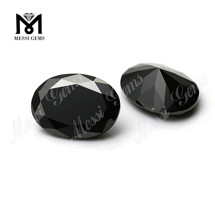 prezzo del diamante moissanite sciolto di colore nero sintetico a taglio ovale