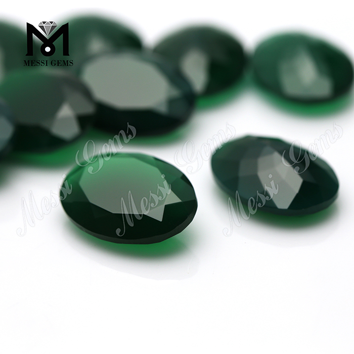 Prezzo di vendita caldo L\'agata borda la pietra preziosa dell\'agata verde del Brasile della pietra preziosa del taglio ovale