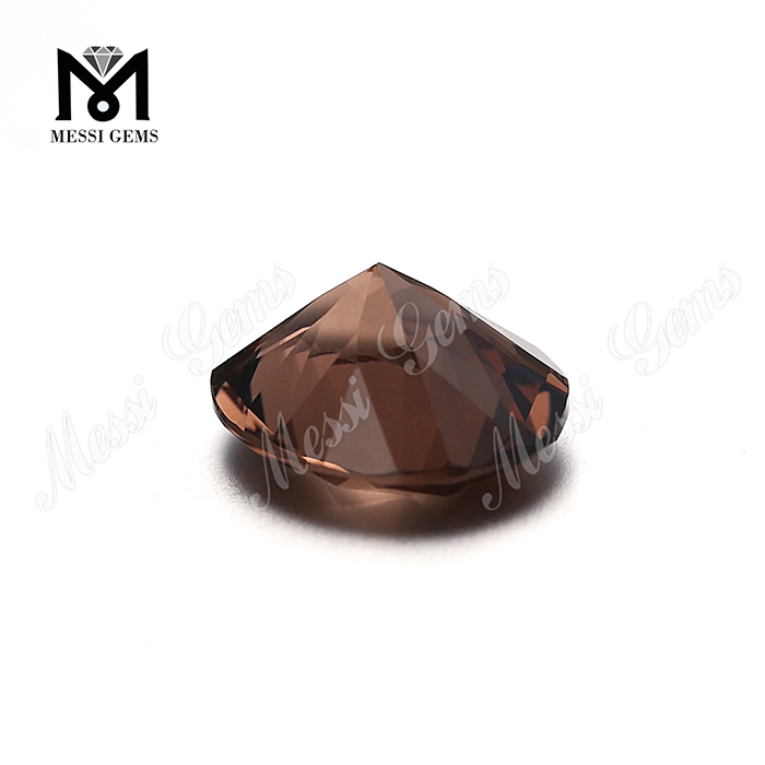 Taglio ovale resistente al calore 12 x 14 mm in nano pietra sintetica sintetica marrone