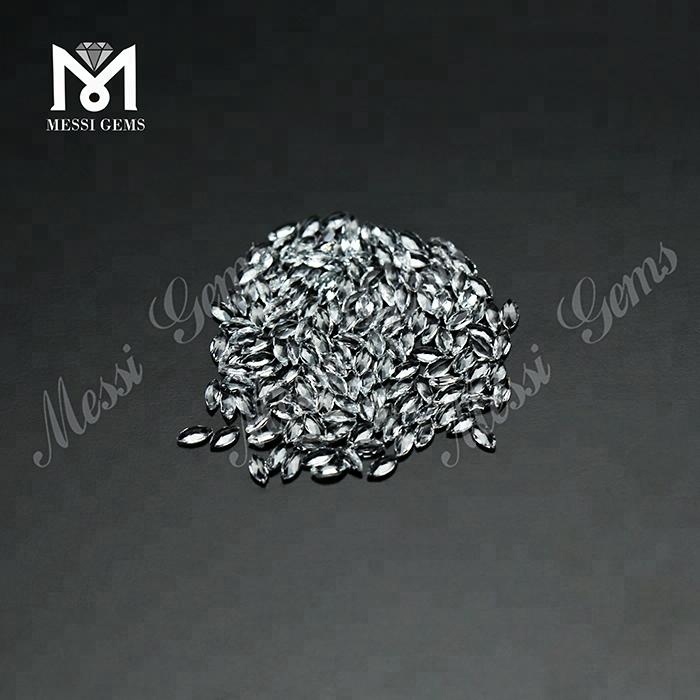Prezzi della pietra di topazio bianco naturale all\'ingrosso di 2 * 4 mm per gioielli