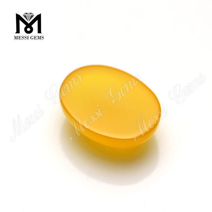 Perle di agata gialla con pietre preziose ovali cabochon di vendita diretta in fabbrica