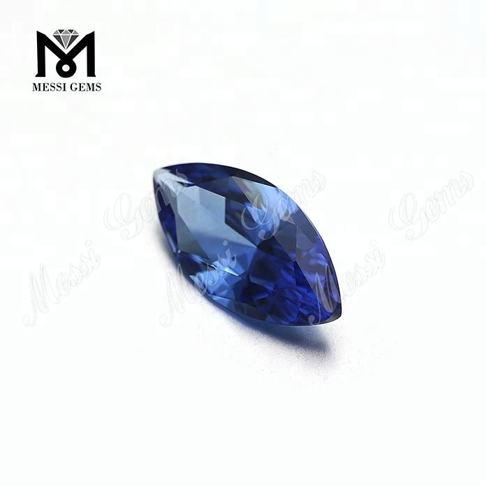 Pietra preziosa blu nanosital a forma di marquise #A472