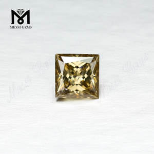 Prezzo all'ingrosso moissanite diamante Moissanites sciolto giallo taglio principessa di alta qualità per anello