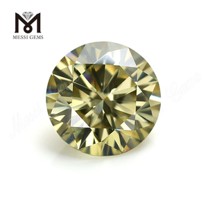 Moissanite sintetica all'ingrosso diamante taglio brillante giallo moissanite sciolto