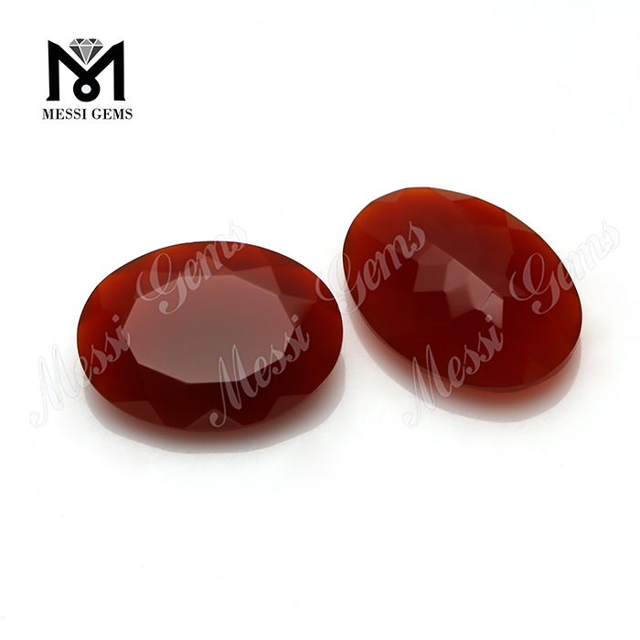 Pietra preziosa ovale di agata rossa naturale 13x18MM