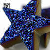 Moda Druzy Star-5 Pietra preziosa di pietra naturale agata Druzy blu scuro