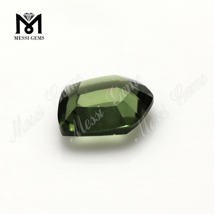 prezzo all\'ingrosso del vetro sintetico della pietra di vetro verde di forma esagonale 9x10mm