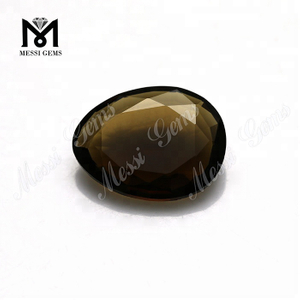 Pietra di vetro ambrata a buon mercato con decorazione di pietre preziose in vetro colorato