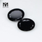 Gemme di pietra di vetro di colore nero con taglio ovale Cina 7x9mm
