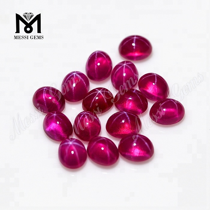 Rubino sintetico 7x9mm corindone zaffiro stella taglio ovale prezzo