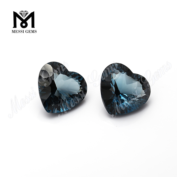 pietre naturali sciolte 6x6mm taglio cuore gemme topazio blu londra prezzo