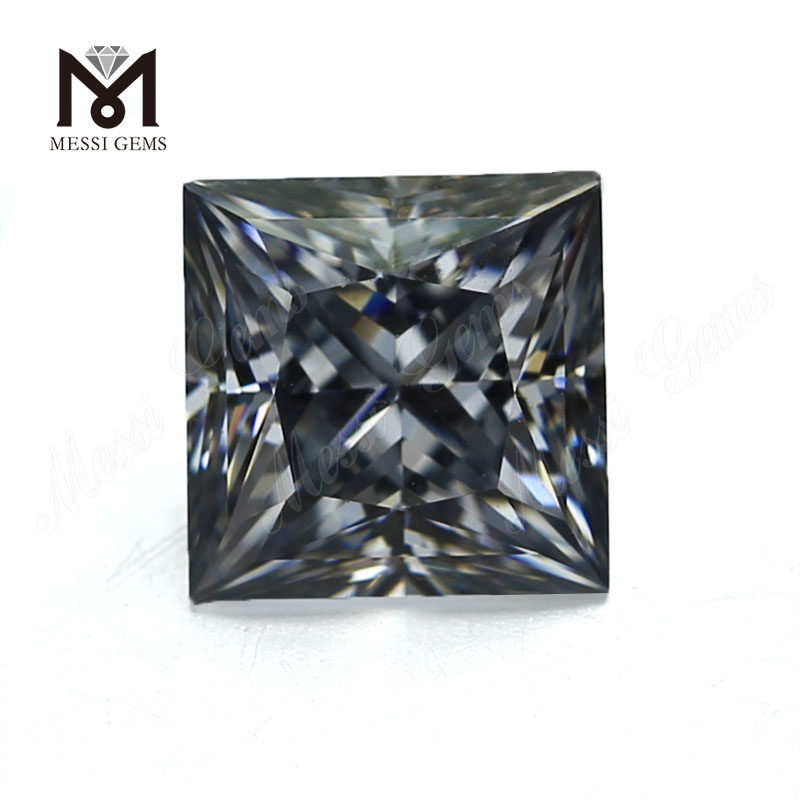 Prezzo all\'ingrosso DEF Brilliant Square Cut Diamante sciolto colorato grigio moissanite sintetico prezzo per carato