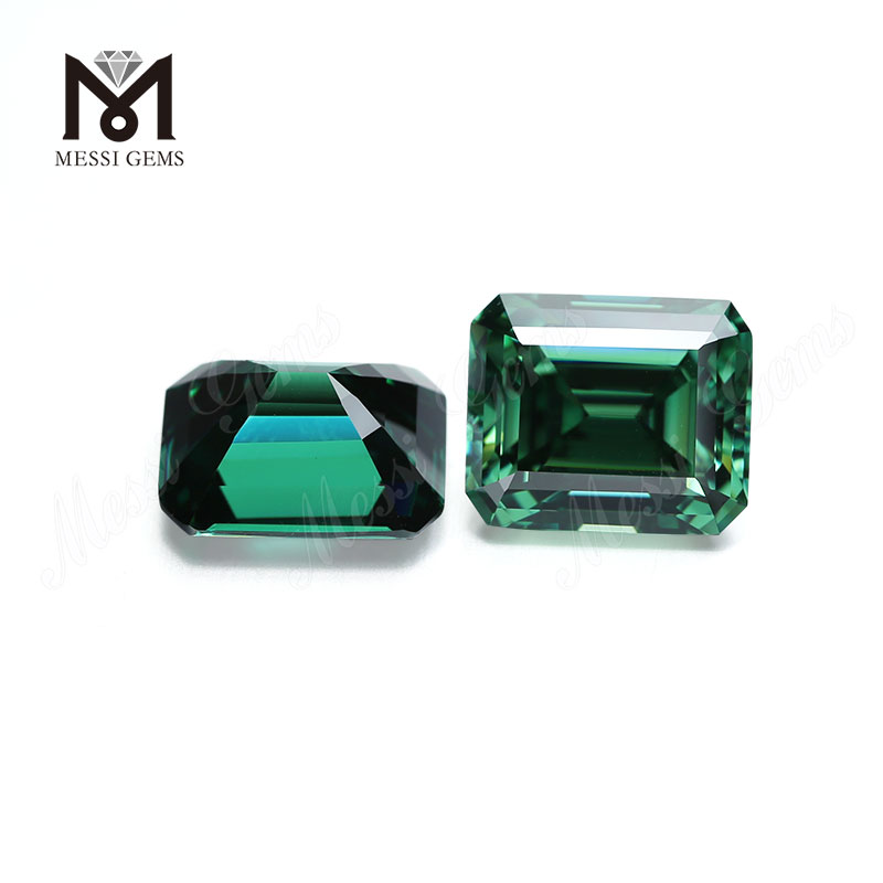 Diamante verde moissanite Prezzo di fabbrica Gemme sciolte Taglio smeraldo ottagonale