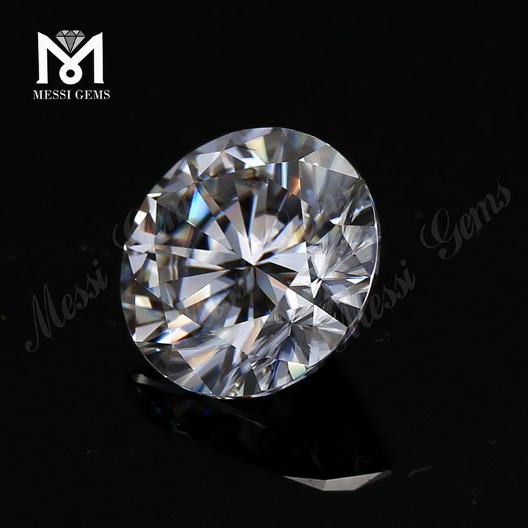Diamante bianco brillante da 8 mm, moissanite, taglio a macchina, diamante moissanite di colore D