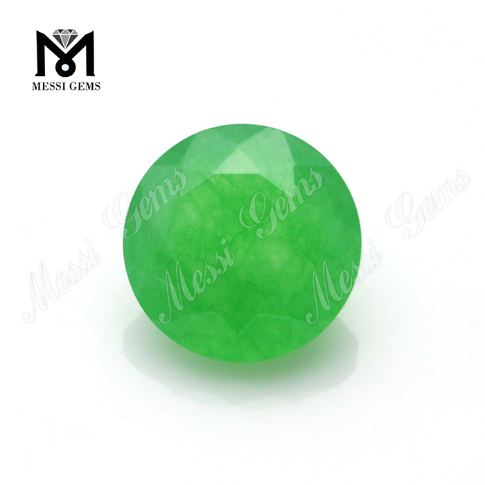 Pietra preziosa rotonda all'ingrosso perline pietra di giada verde