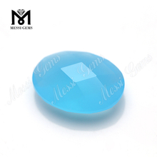 pietre di vetro decorativo a forma di cuscino blu opalino