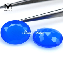 L'agata ovale della pietra preziosa calda di modo di vendita borda la pietra blu allentata dell'agata 8x10