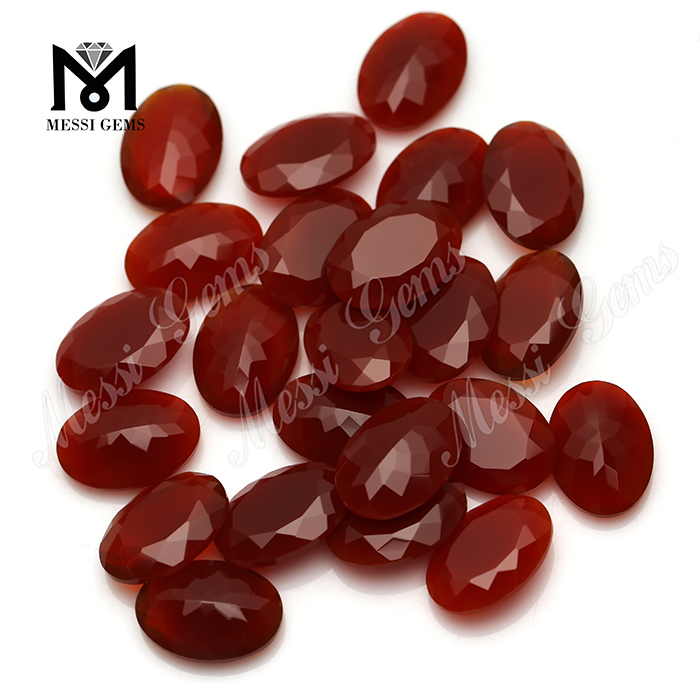 Pietra preziosa ovale di agata rossa naturale 13x18MM