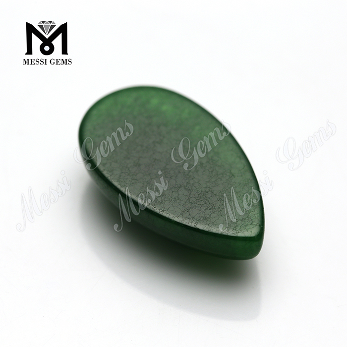 prezzo all\'ingrosso pietra di giada verde a forma di pera 14x24mm