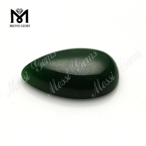prezzo all'ingrosso pietra di giada verde a forma di pera 14x24mm