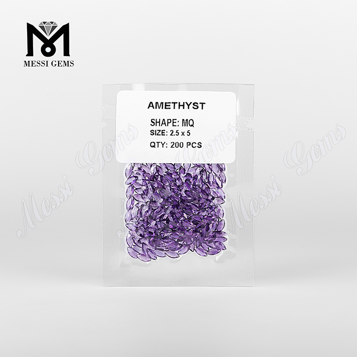 Pietra preziosa di ametista Marchesa 2.5x5MM Pietra di ametista naturale