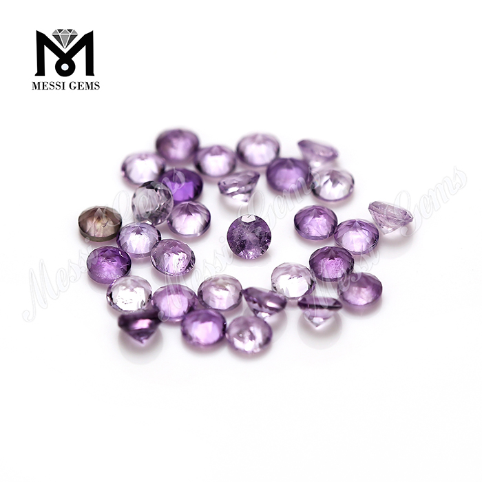 Pietra ametista all'ingrosso prezzo 3.0mm pietra preziosa rotonda ametista naturale