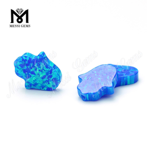 Opale sintetico all'ingrosso Hamsa blu opale di fuoco Prezzo