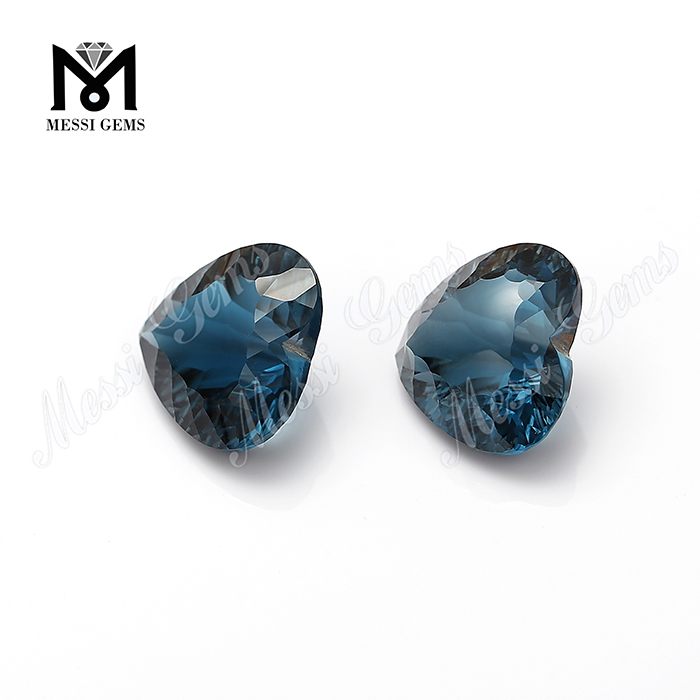 pietre naturali sciolte 6x6mm taglio cuore gemme topazio blu londra prezzo