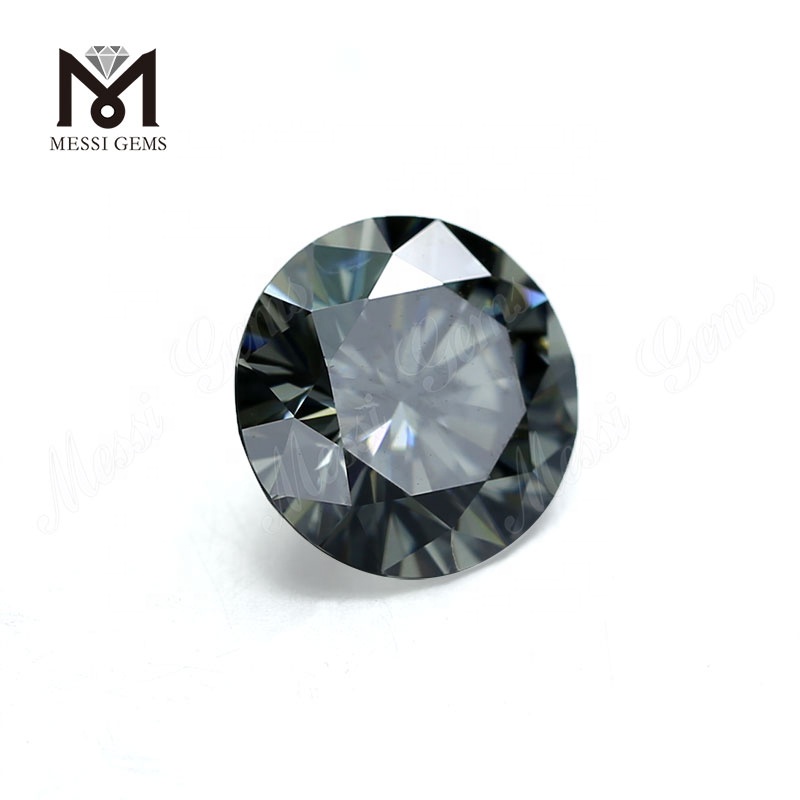 commercio all\'ingrosso moissanite diamante rotondo 11mm grigio sintetico moissanite prezzo pietra sciolta