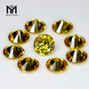 Top giallo dorato brillante rotondo diamante taglio gemma sintetica Cubic Zirconia