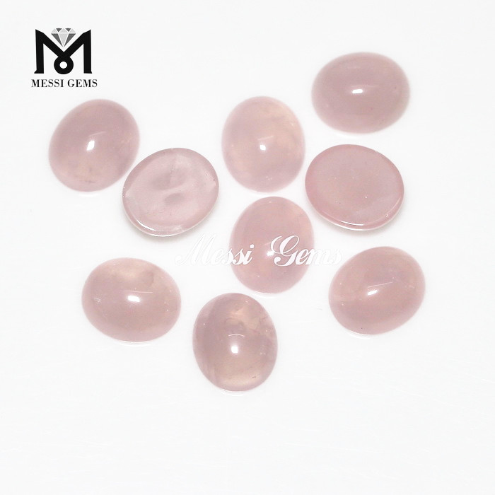 Prezzo di fabbrica ovale cabochon 10 x 12 quarzo rosa gemma pietra naturale