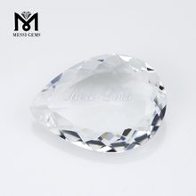 Gemme di pietra di vetro bianco trasparente con taglio a pera all'ingrosso 18 x 25 mm