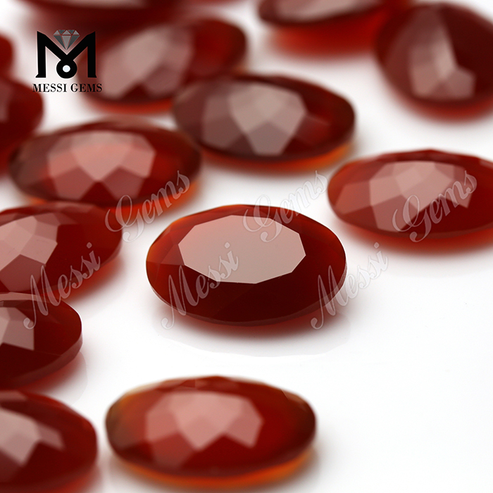 Pietra preziosa ovale di agata rossa naturale 13x18MM