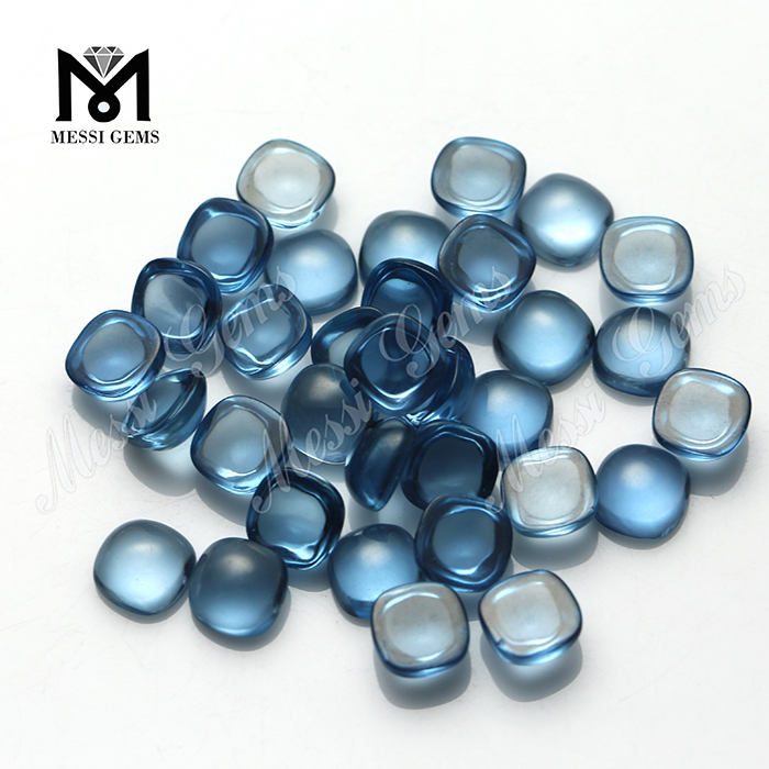 colore azzurro 106# 10x10mm cuscino cabochon spinello sintetico