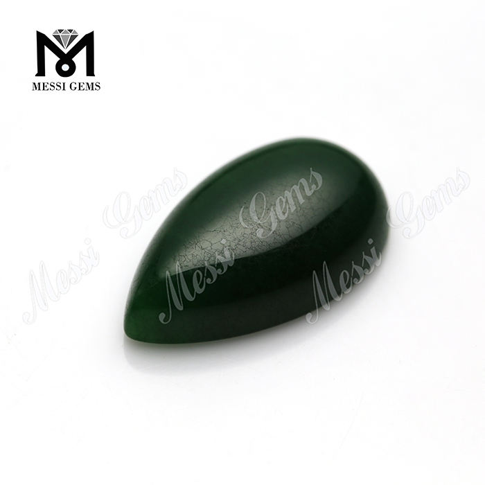 prezzo all\'ingrosso pietra di giada verde a forma di pera 14x24mm