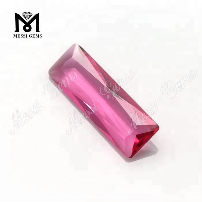 pietra di vetro baguette zaffiro rosa all\'ingrosso 8x24mm