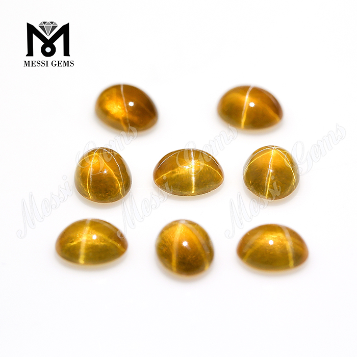 Prezzo sintetico cinese delle pietre dello zaffiro della stella di colore giallo per i gioielli