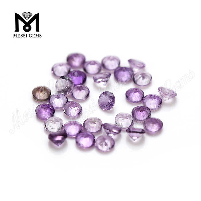 Pietra ametista all'ingrosso prezzo 3.0mm pietra preziosa rotonda ametista naturale