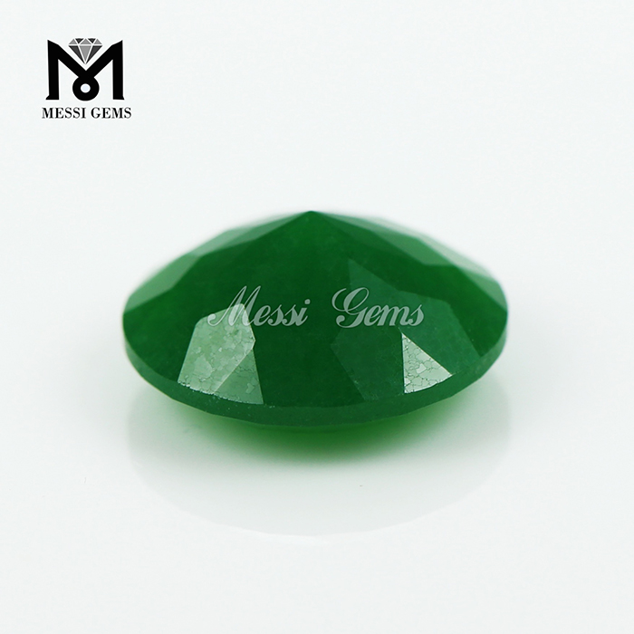 Pietra preziosa di giada malese verde rotonda da 15 mm