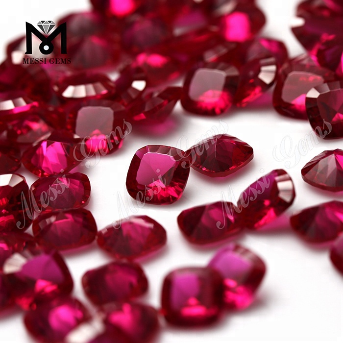 corindone sintetico all\'ingrosso 5# prezzo della pietra rubino di colore rosso per gioielli in corindone rosso
