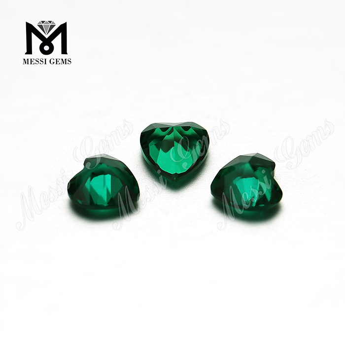 Prezzo smeraldo a forma di cuore smeraldo creato all\'ingrosso per carato