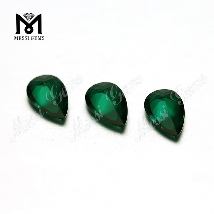 Lab Created Emerald Gemstone 6x9 a forma di pera verde smeraldo per anello