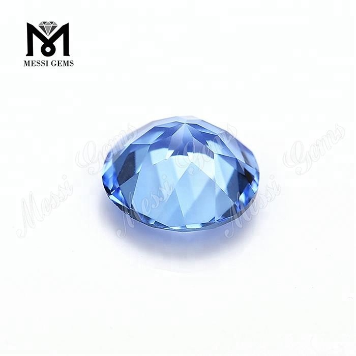 Pietra di quarzo blu idrotermale rotonda da 10 mm