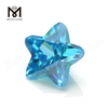 Wuzhou 7x7mm pietre sciolte a forma di stella blu acqua cz