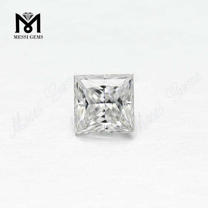Colore bianco Diamante moissanite quadrato Forma VVS Moissanite Princess 1ct Produttore