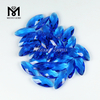 Perle di vetro con topazio blu 8 x 19 mm a doppia briolette con taglio marquise per la creazione di gioielli