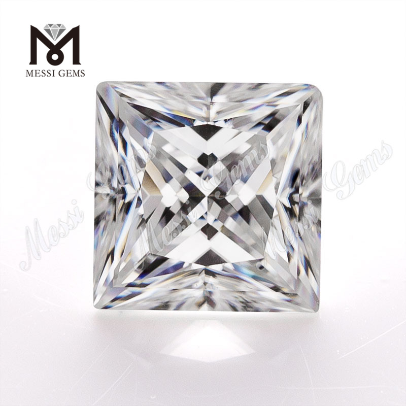 Commercio all\'ingrosso def moissanite diamante bianco taglio principessa 5.5x5.5mm per carati prezzo moissanite sciolto